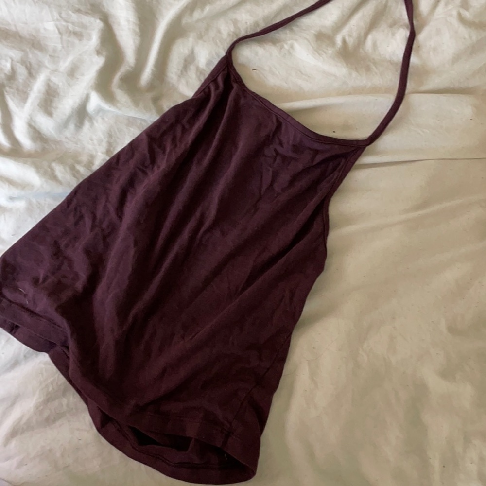 Brandy Melville maroon halter top